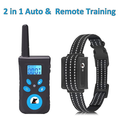 2-in-1 Automatic Anti-Bark and Remote Training Collar