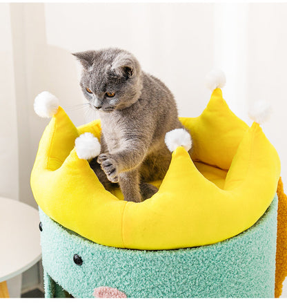 Royal Multi-Level Cat Tree Tower with Scratching Posts and Condo Playhouse