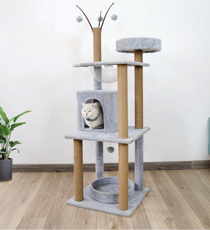 Pawfey Cat Tree with Scratching Posts and Lounging Areas