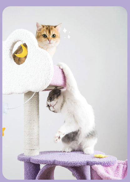 Pawfey Dreamland Cat Tree - Enchanting Play Tower for Your Feline Friends