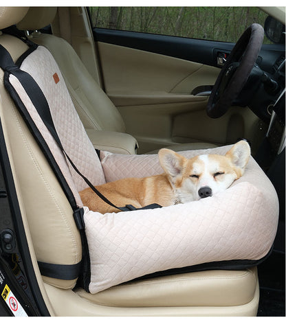 Luxury Quilted Dog Car Seat Booster - Safe, Comfortable Pet Travel