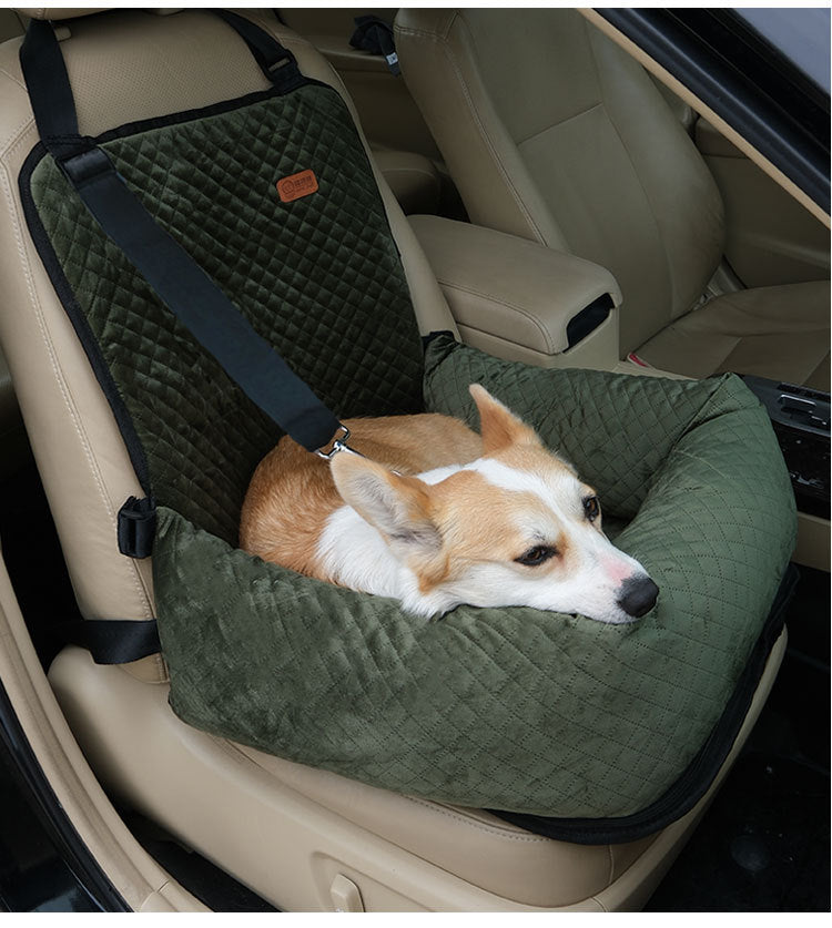 Luxury Quilted Dog Car Seat Booster - Safe, Comfortable Pet Travel