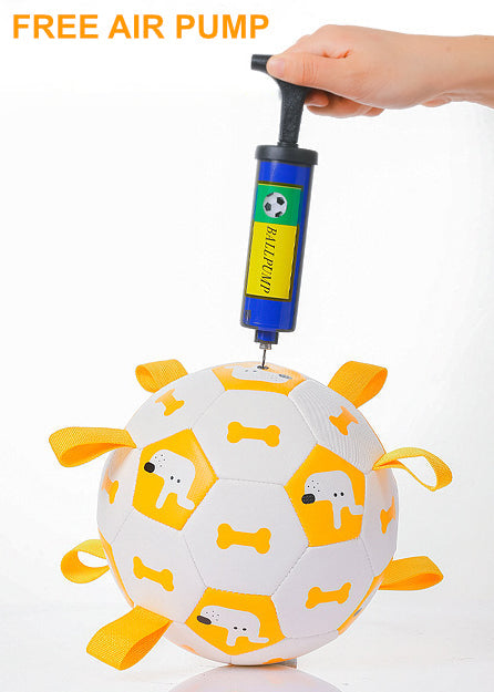 Interactive Dog Soccer Ball Toy with Free Air Pump