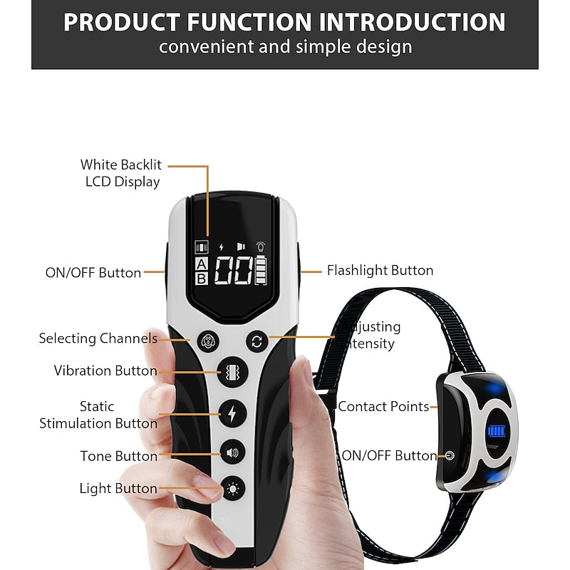 Efficient Dog Training Collar with Remote Control