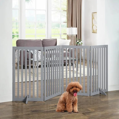 Versatile Foldable Pet Gate - Stylish Safety Solution for Your Home