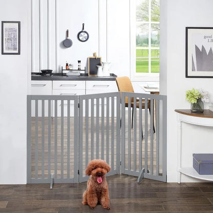 Versatile Foldable Pet Gate - Stylish Safety Solution for Your Home