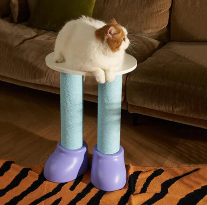 Fun Boot Cat Scratching Post with Cozy Perch