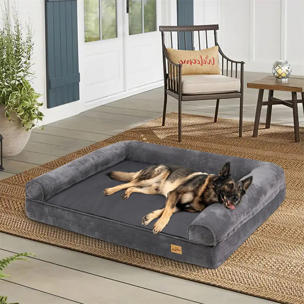 Luxurious Grey Firm Dog Bed