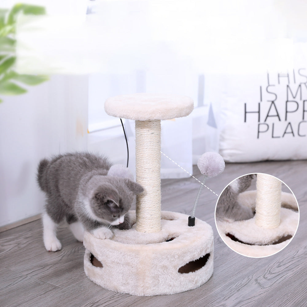 Interactive Cat Tree with Scratching Post and Toys