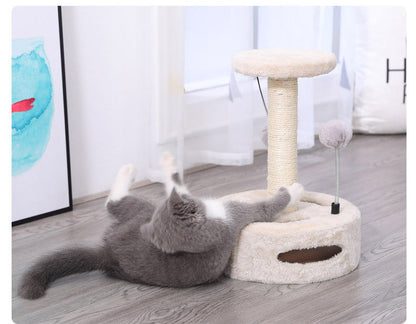 Interactive Cat Tree with Scratching Post and Toys