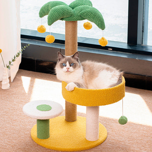 Palm Cat Tree Scratching Post and Bed