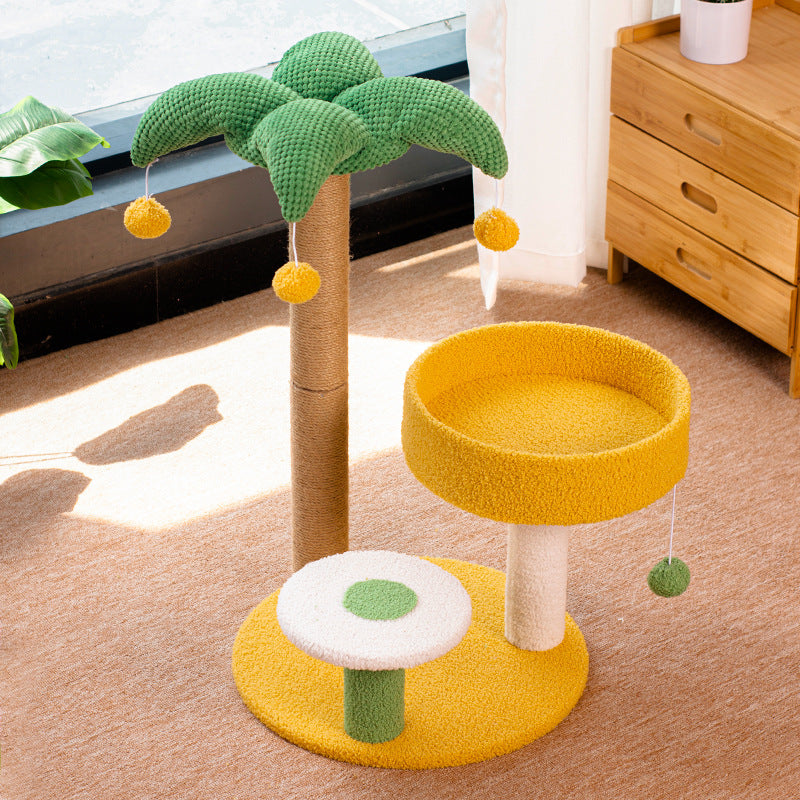 Palm Cat Tree Scratching Post and Bed