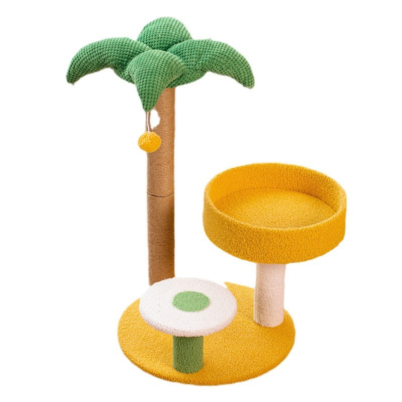 Palm Cat Tree Scratching Post and Bed