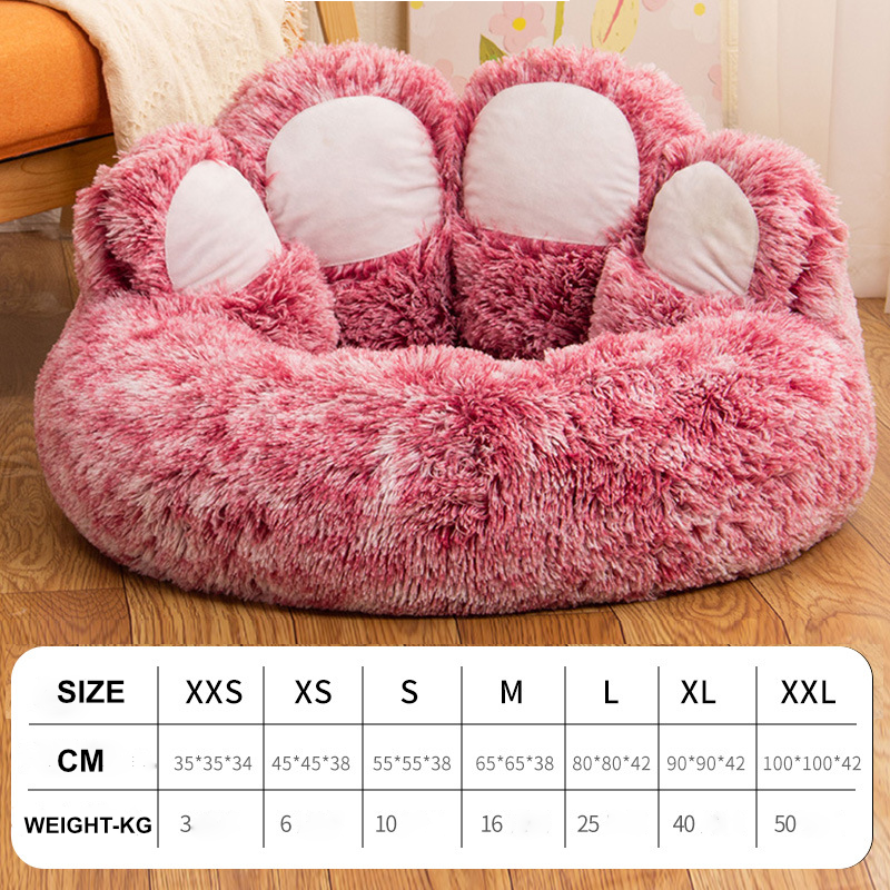 Pawfey Paw-Shaped Calming Dog Bed