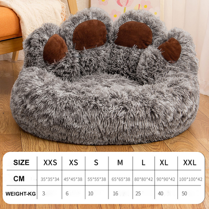 Pawfey Paw-Shaped Calming Dog Bed