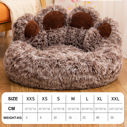 Pawfey Paw-Shaped Calming Dog Bed