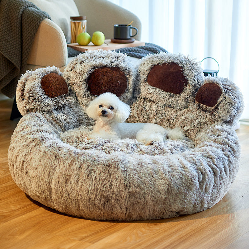 Pawfey Paw-Shaped Calming Dog Bed