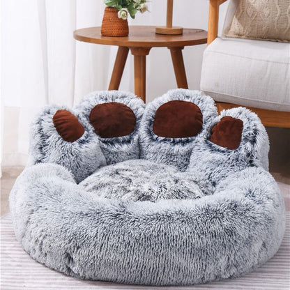 Pawfey Paw-Shaped Calming Dog Bed