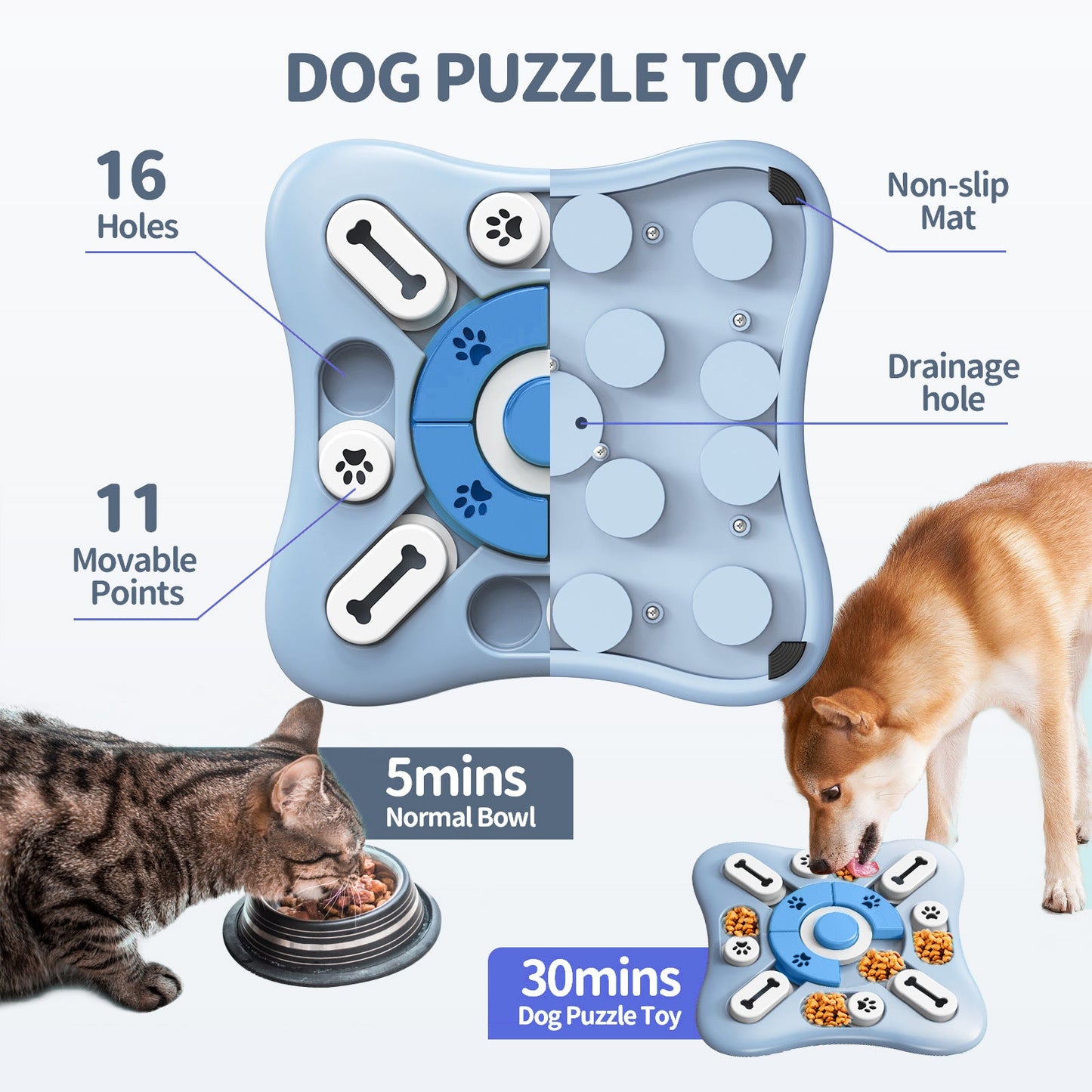 Interactive Dog Puzzle Toy for Mental Stimulation and Slow Feeding