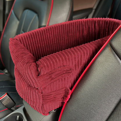 Plush Corduroy Dog Car Seat