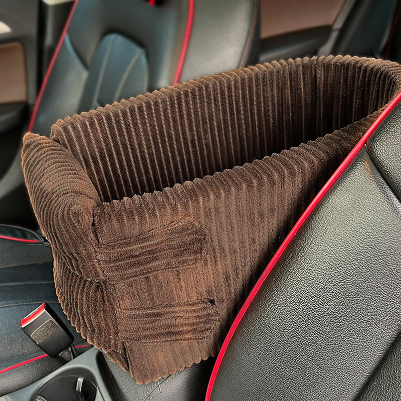 Plush Corduroy Dog Car Seat