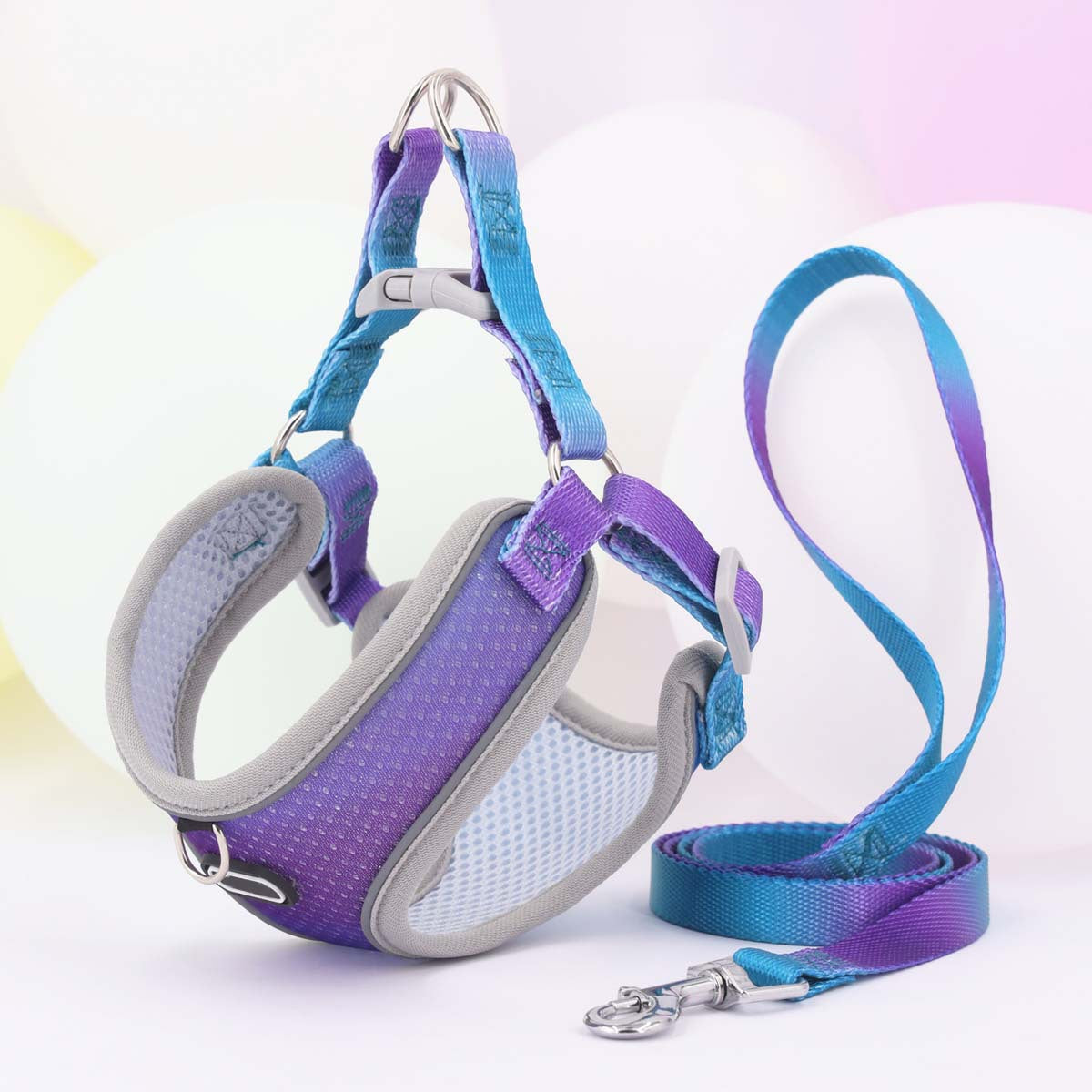 Reflective Mesh Dog Harness with Leash Set