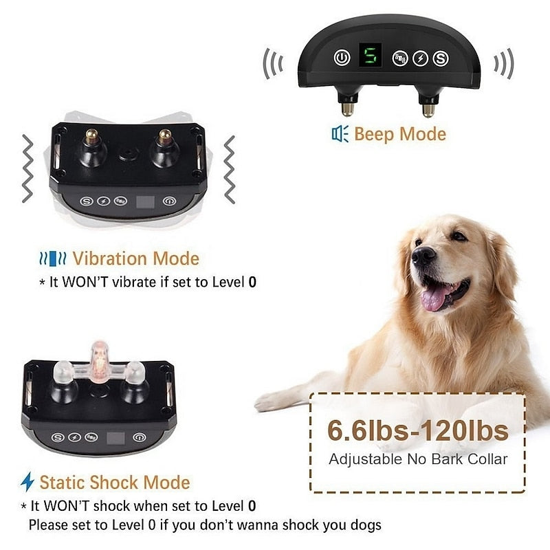 Smart Anti-Bark Dog Collar with Adjustable Sensitivity and Rechargeable Battery