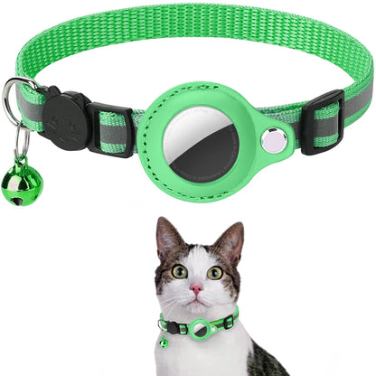 Pawfey Smart Cat Collar with Apple AirTag Holder