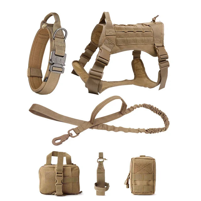 Tactical Dog Harness and Training Gear Set