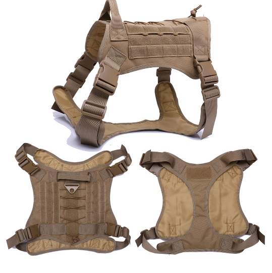 Pawfey Tactical Dog Harness with MOLLE System