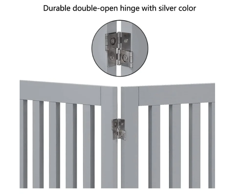 Versatile Foldable Pet Gate - Stylish Safety Solution for Your Home