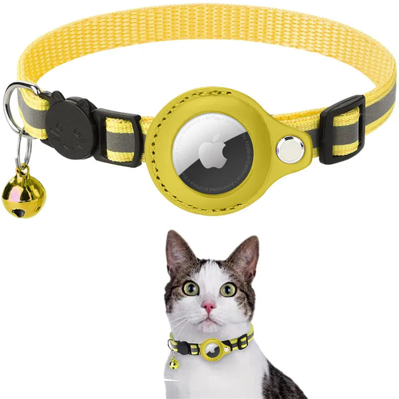 Pawfey Smart Cat Collar with Apple AirTag Holder