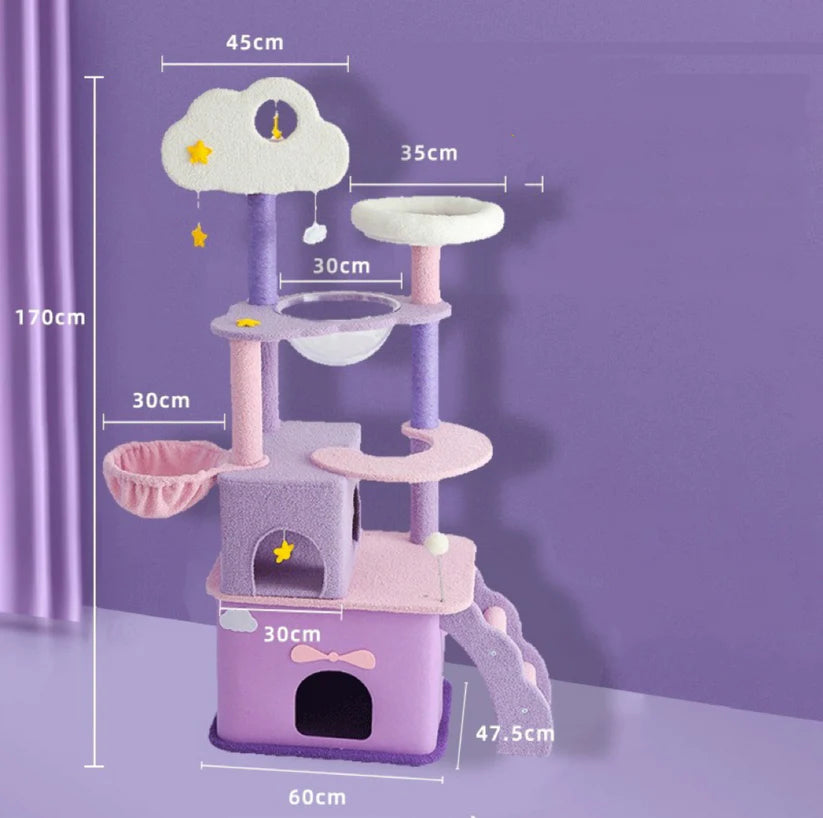 Dreamy Cloud Castle Cat Tree