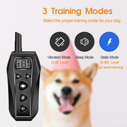 Dog Training Collar Anti Bark Collar Shock Collar - Waterproof and Adjustable