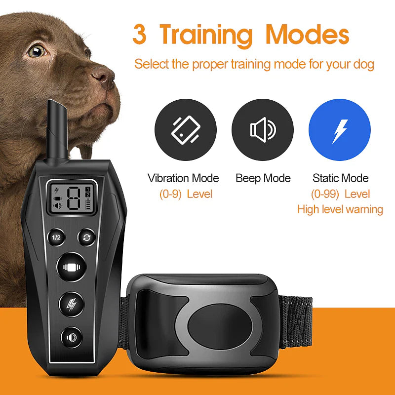 Dog Training Collar Anti Bark Collar Shock Collar - Waterproof and Adjustable