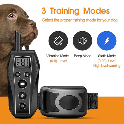 Dog Training Collar Anti Bark Collar Shock Collar - Waterproof and Adjustable