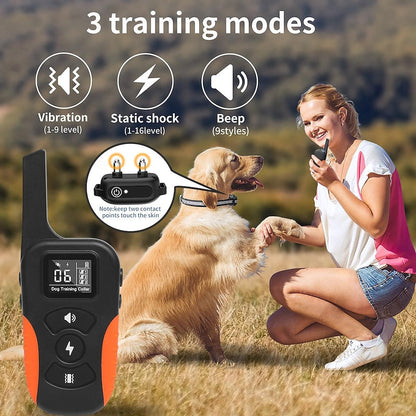 Dog Anti Bark Training Collar with Remote – Adjustable, Waterproof, Long-Range