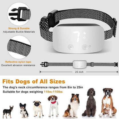 Rechargeable Waterproof Touch Screen Anti Bark Dog Collar