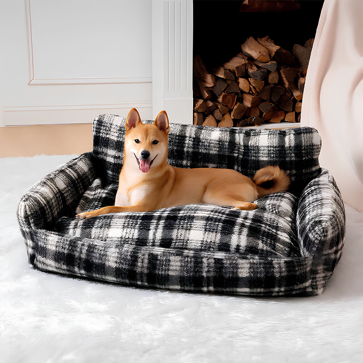 Plush Haven Dog & Cat Sofa Bed Lazy Holiday Comfort