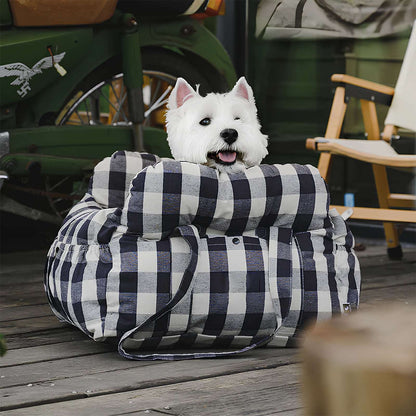 Portable Bolster Dog Car Bed Leisure Outing Comfort