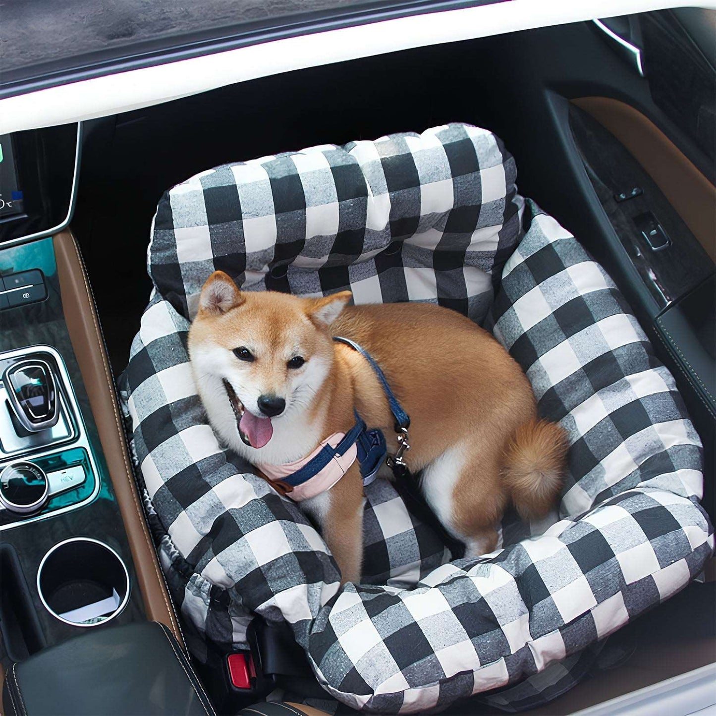 Portable Bolster Dog Car Bed Leisure Outing Comfort