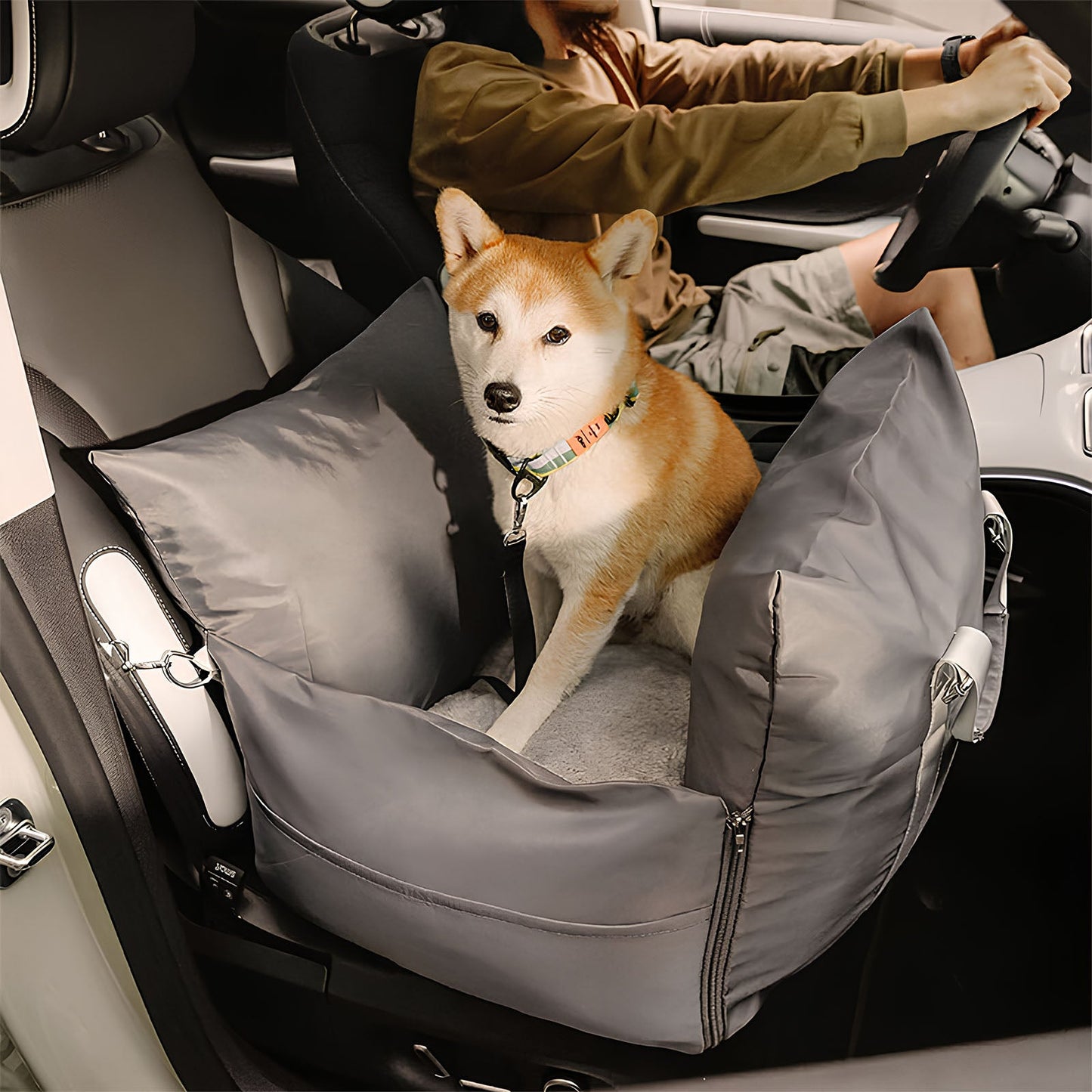 Premium Dog Car Seat Bed Water-Resistant Luxury