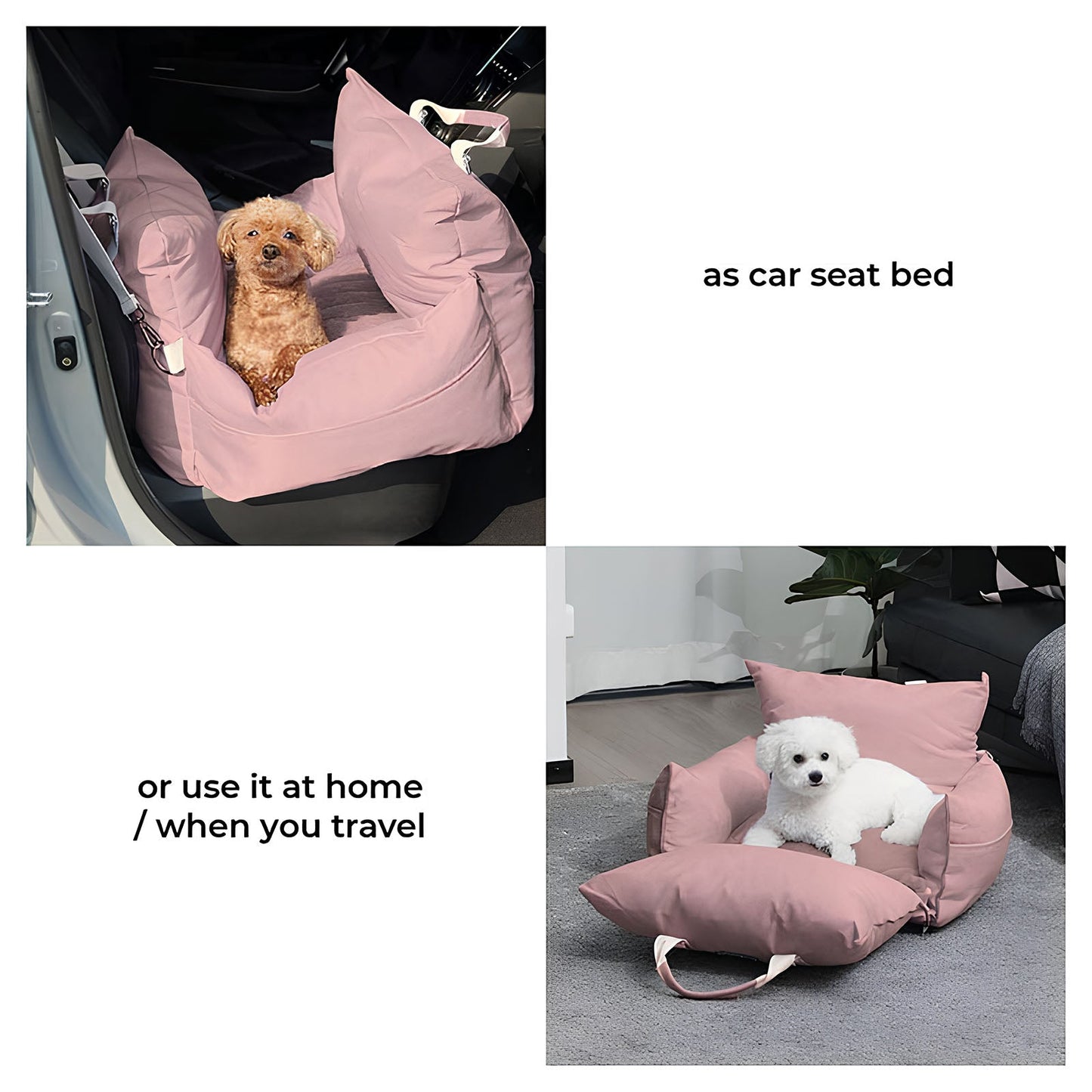 Premium Dog Car Seat Bed Water-Resistant Luxury