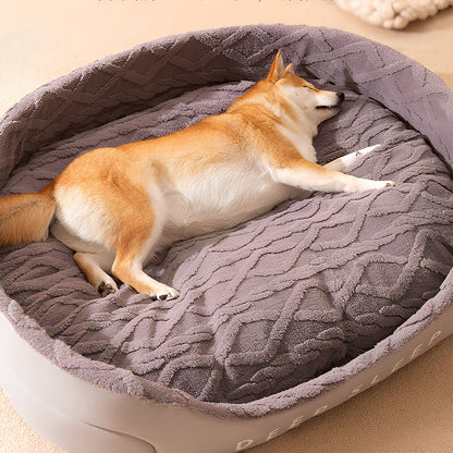 Spacious Fluffy Warm Deep Sleep Dog Bed