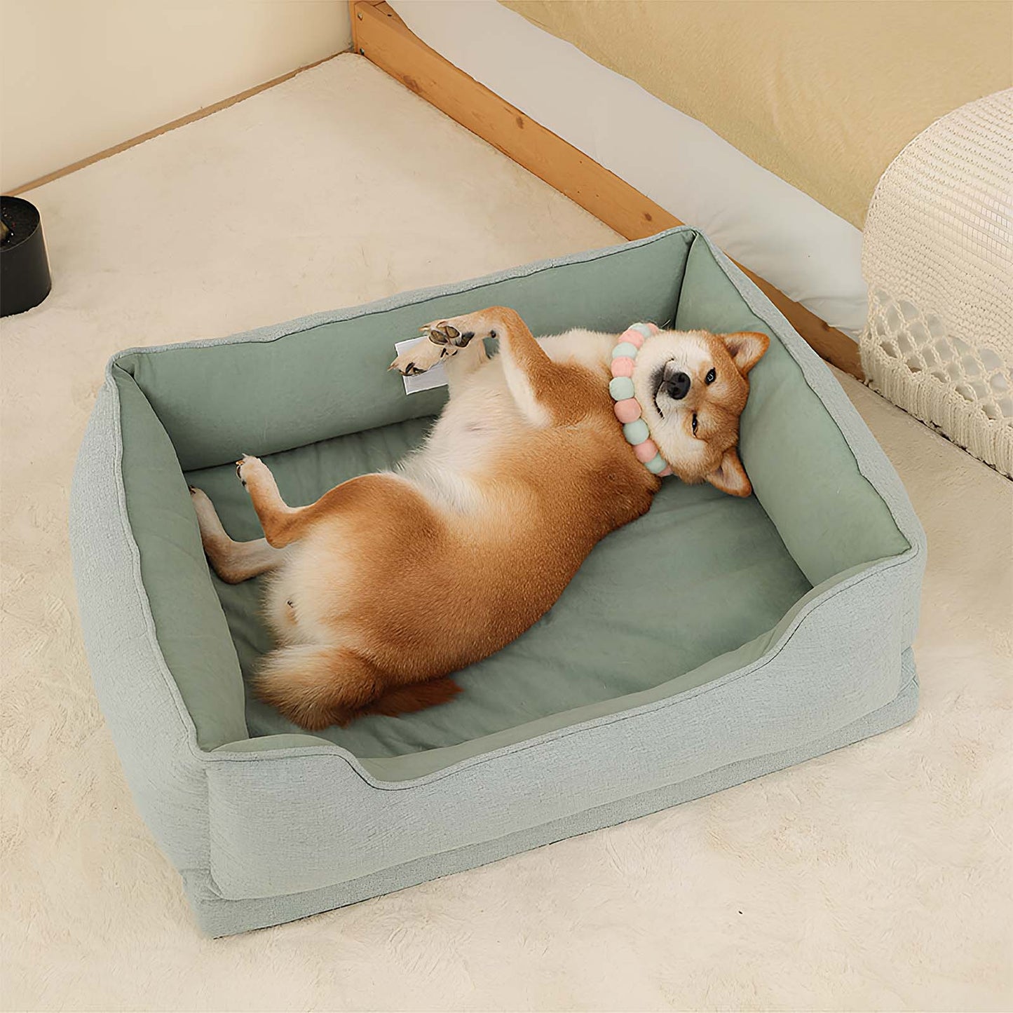 Square Bread Pet Bed Cozy Comfort for Small Breeds