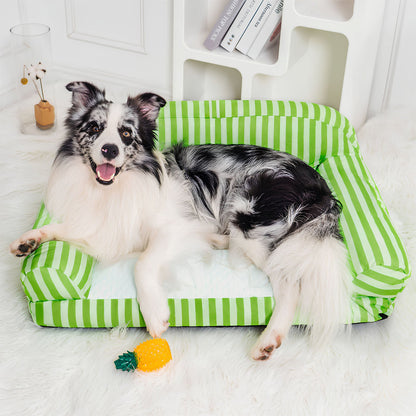 Stripe Pet Cooling Bed Dog & Cat Sofa Beds