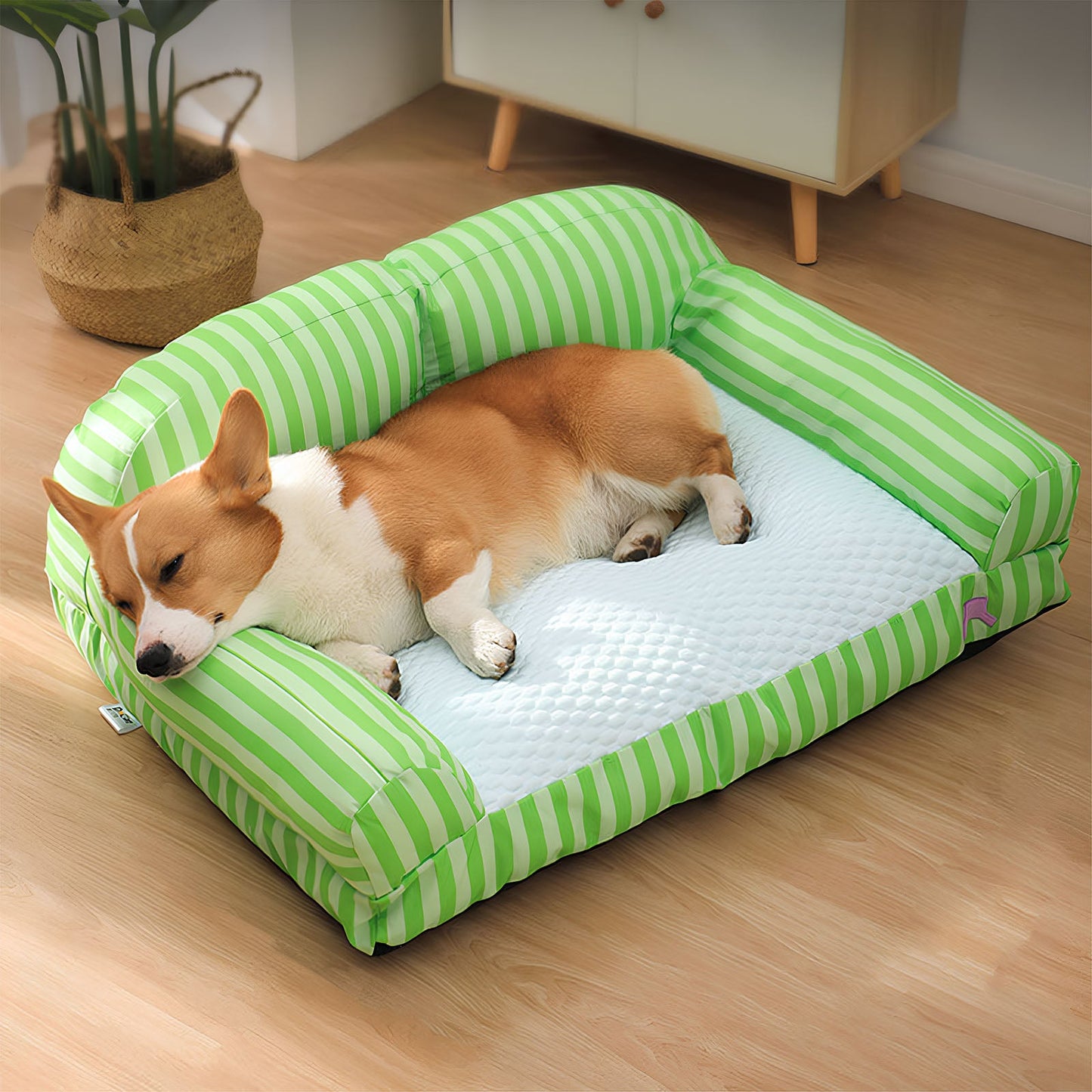 Stripe Pet Cooling Bed Dog & Cat Sofa Beds