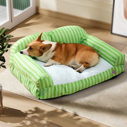 Stripe Pet Cooling Bed Dog & Cat Sofa Beds