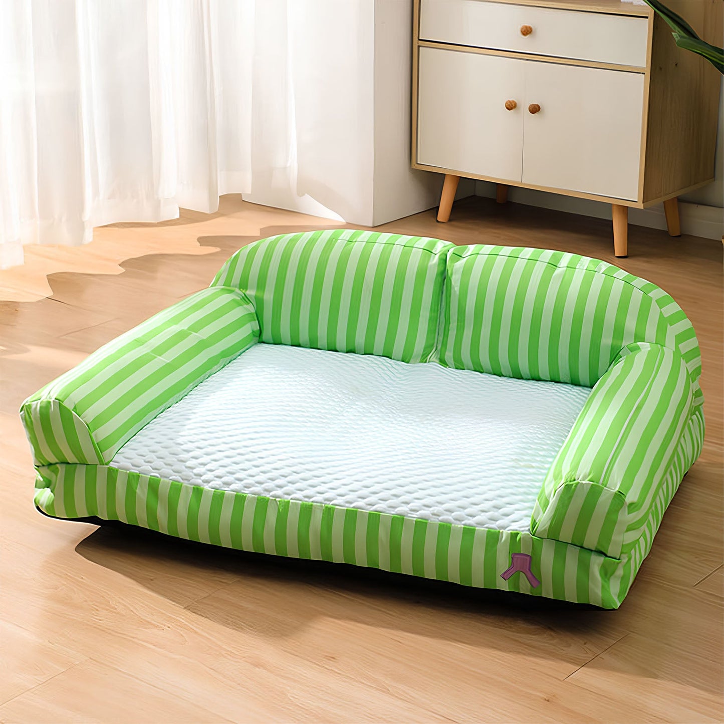 Stripe Pet Cooling Bed Dog & Cat Sofa Beds