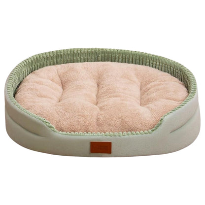 Luxurious Striped Calming Dog and Cat Bed